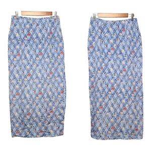 Vintage 90s y2k blue floral long skirt